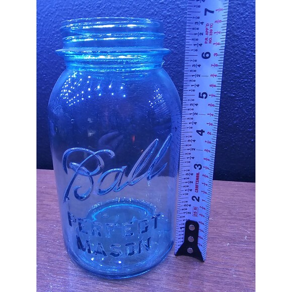 Vintage Ball Perfect Mason Canning Jar Number 3 Antique Glass Storage Jar & Home - Picture 4 of 5